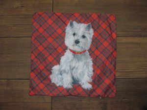 Pillow cover westie dog