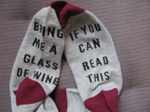 Socks for wine lover