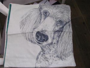 Pillow cover dog - poodle
