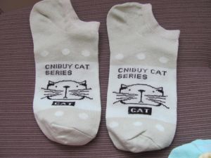 Nízké ponožky motiv kočka 3