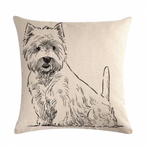 Pillow cover - westie dog