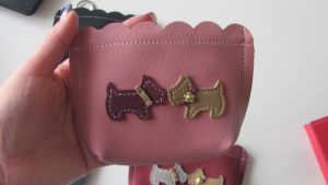 Peněženka na  klíče motiv pes  barva růžová - skotský teriér, westík  103