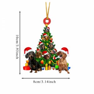Vánoční ozdoba motiv pes - jezevčík 4