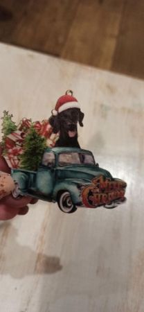 Vánoční ozdoba motiv pes - Labrador